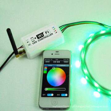 Wifi RGB LED Controlador DC12-24V para RGB LED Controle de faixa por controle remoto ou por celular